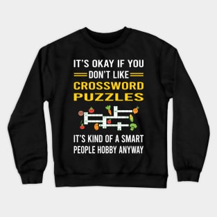 Smart People Hobby Crossword Puzzles Crewneck Sweatshirt